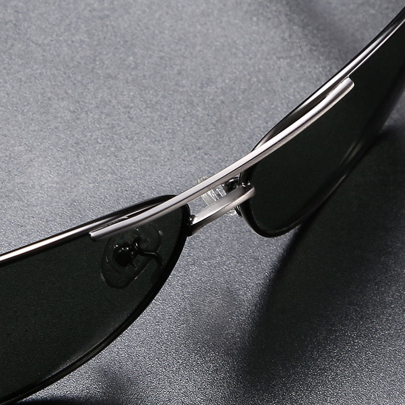 Lunettes Rétro Polarisées – Monture Métal Fine & Élégante
